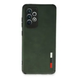 Newface Samsung Galaxy A72 Kılıf Loop Deri Silikon - Yeşil