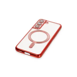 Newface Samsung Galaxy S22 Kılıf Kross Magneticsafe Kapak - Kırmızı