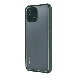 Newface Xiaomi Mi 11 Lite Kılıf Miami Şeffaf Silikon - Koyu Yeşil