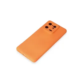 Newface Xiaomi Mi 13 Pro Kılıf Nano Içi Kadife Silikon - Turuncu