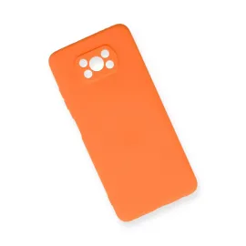Newface Xiaomi Pocophone X3 Kılıf Nano Içi Kadife Silikon - Turuncu