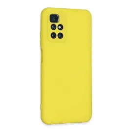 Newface Xiaomi Redmi 10 2022 Kılıf Nano Içi Kadife Silikon - Sarı