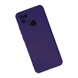 Newface Xiaomi Redmi 10C Kılıf Nano Içi Kadife Silikon - Mor