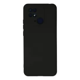 Newface Xiaomi Redmi 10C Kılıf Nano Içi Kadife Silikon - Siyah