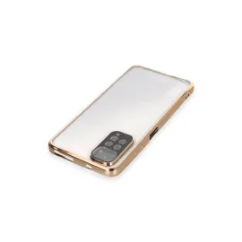 Newface Xiaomi Redmi Note 11 Kılıf Razer Lensli Silikon - Gold