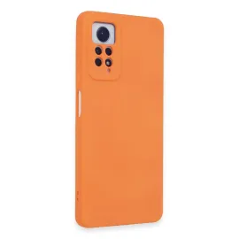 Newface Xiaomi Redmi Note 12 Pro 4G Kılıf Nano Içi Kadife Silikon - Turuncu