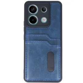 Newface Xiaomi Redmi Note 13 Pro 5G Kılıf Sara Kartvizitli Deri Kılıf - Lacivert