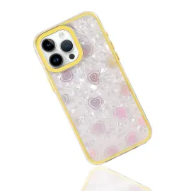 Newface Apple Iphone 15 Pro Max Lumi Desenli Kapak - Sarı