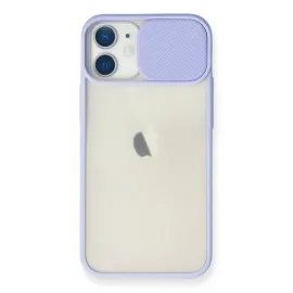 Newface Iphone 11 Kılıf Palm Buzlu Kamera Sürgülü Silikon - Lila