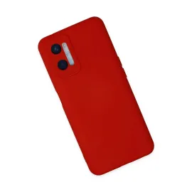 Newface Oppo A96 Kılıf Nano Içi Kadife Silikon - Kırmızı