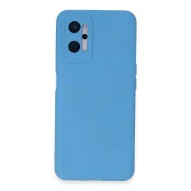 Newface Realme 9I 4G Kılıf Nano Içi Kadife Silikon - Mavi