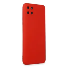 Newface Realme C11 Kılıf Nano Içi Kadife Silikon - Kırmızı