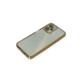 Newface Realme C35 Kılıf Razer Lensli Silikon - Gold