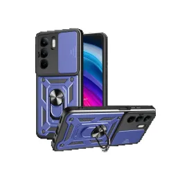 Newface Realme C75 4G Kılıf Pars Lens Yüzüklü Silikon - Lacivert