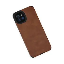 Newface Samsung Galaxy A03 Kılıf Loop Deri Silikon - Kahverengi