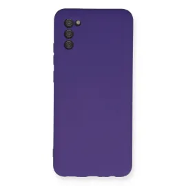 Newface Samsung Galaxy A03S Kılıf Nano Içi Kadife Silikon - Mor
