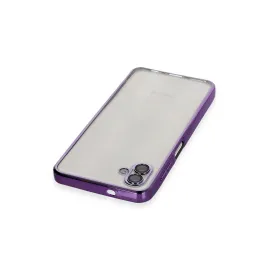 Newface Samsung Galaxy A04 Kılıf Razer Lensli Silikon - Mor