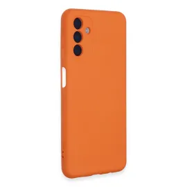 Newface Samsung Galaxy A24 4G Kılıf Nano Içi Kadife  Silikon - Turuncu