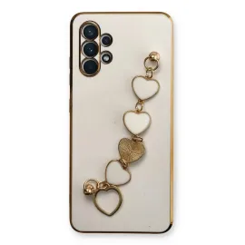 Newface Samsung Galaxy A32 Kılıf Esila Silikon - Beyaz