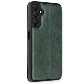 Newface Samsung Galaxy A35 5G Kılıf Flip Cover - Koyu Yeşil