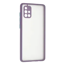 Newface Samsung Galaxy A71 Kılıf Montreal Silikon Kapak - Mor