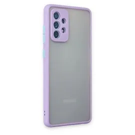 Newface Samsung Galaxy A72 Kılıf Montreal Silikon Kapak - Mor