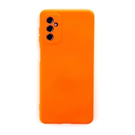 Newface Samsung Galaxy M52 5G Kılıf Nano Içi Kadife Silikon - Turuncu