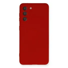 Newface Samsung Galaxy S21 Kılıf Nano içi Kadife Silikon - Kırmızı