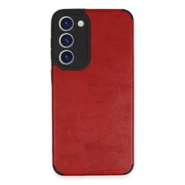 Newface Samsung Galaxy S23 Kılıf Loop Deri Silikon - Kırmızı