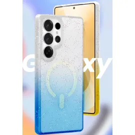 Newface Samsung Galaxy S25 Ultra Pummel Shiny Magsafe Kapak - Gold