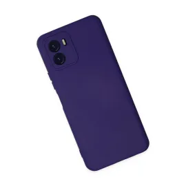 Newface Vivo Y15S Kılıf Nano Içi Kadife Silikon - Mor