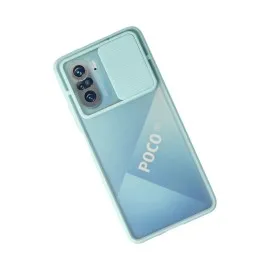 Newface Xiaomi Poco F3 Kılıf Palm Buzlu Kamera Sürgülü Silikon - Turkuaz