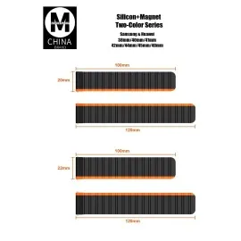 Movenchy Apple Watch 42Mm Mo-Wb1 Çift Renk Mıknatıslı Silikon Kordon - Gri-Turuncu