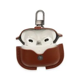 Newface Airpods 3 (3.nesil) Çanta Deri Kılıf - Taba