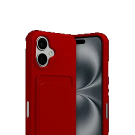 Newface Apple Iphone 17 Kelvin Kartvizitli Silikon - Kırmızı