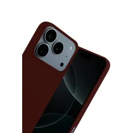 Newface Apple Iphone 17 Pro Nano Içi Kadife Silikon - Bordo