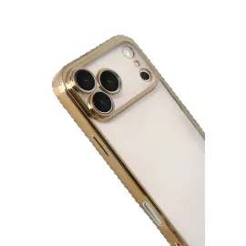 Newface Apple Iphone 17 Pro Razer Lensli Silikon - Gold