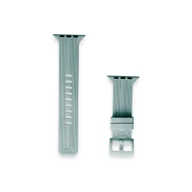 Newface Apple Watch 38mm KR408 Çizgili Silikon Kordon - Yeşil