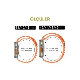 Newface Apple Watch 38Mm Mountain Kordon - Beyaz-Kırmızı