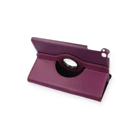 Newface iPad Mini 4 Kılıf 360 Tablet Deri Kılıf - Mürdüm