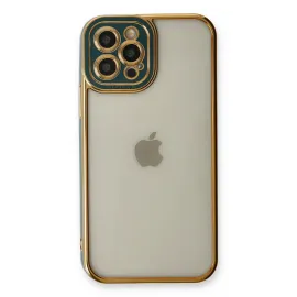 Newface Iphone 12 Pro Kılıf Liva Lens Silikon - Yeşil