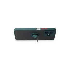 Newface Realme C53 Kılıf Montreal Yüzüklü Silikon Kapak - Yeşil