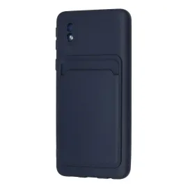 Newface Samsung Galaxy A01 Core Kılıf Kelvin Kartvizitli Silikon - Lacivert