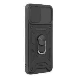 Newface Samsung Galaxy A03 Kılıf Pars Lens Yüzüklü Silikon - Siyah