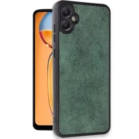 Newface Samsung Galaxy A05 Kılıf Aras Deri Kapak - Koyu Yeşil