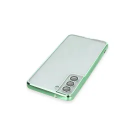Newface Samsung Galaxy S21 Fe Kılıf Razer Lensli Silikon - Yeşil