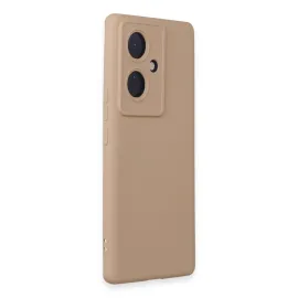 Newface Vivo V29 Lite Kılıf Nano Içi Kadife Silikon - Pudra