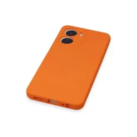 Newface Vivo Y16 Kılıf Nano Içi Kadife Silikon - Turuncu