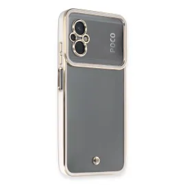 Newface Xiaomi Poco M5 Kılıf Liva Lens Silikon - Beyaz