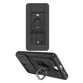 Newface Xiaomi Redmi 13C Kılıf Zuma Kartvizitli Yüzüklü Silikon - Siyah